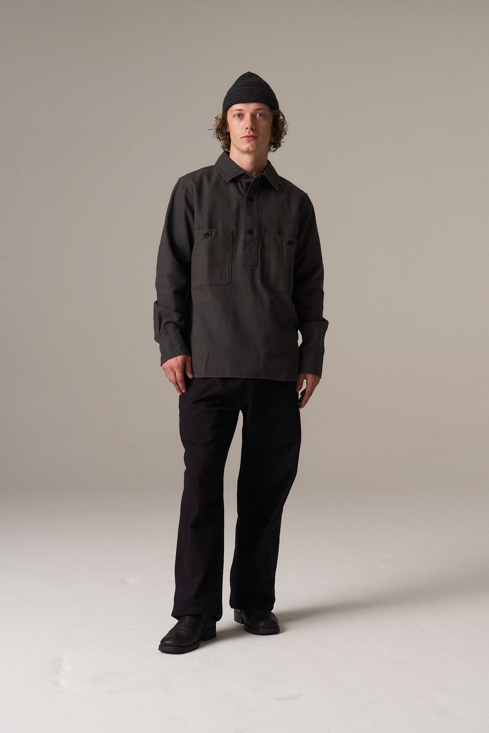 MARGARET HOWELL×JOHNSMEDLEY　ニットポロ　L　Uｋ製 Margaret Howell