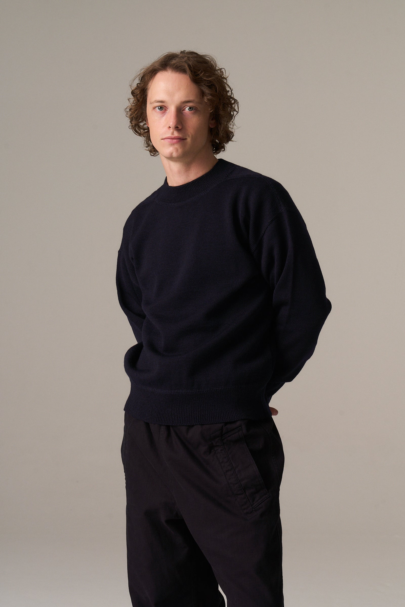 Flatlock Guernsey Utility Wool Crewneck