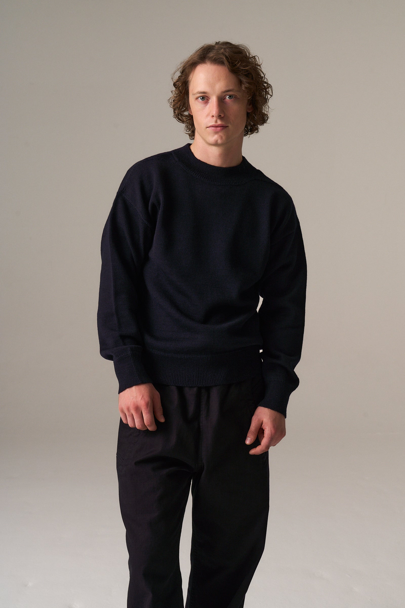 Flatlock Guernsey Utility Wool Crewneck