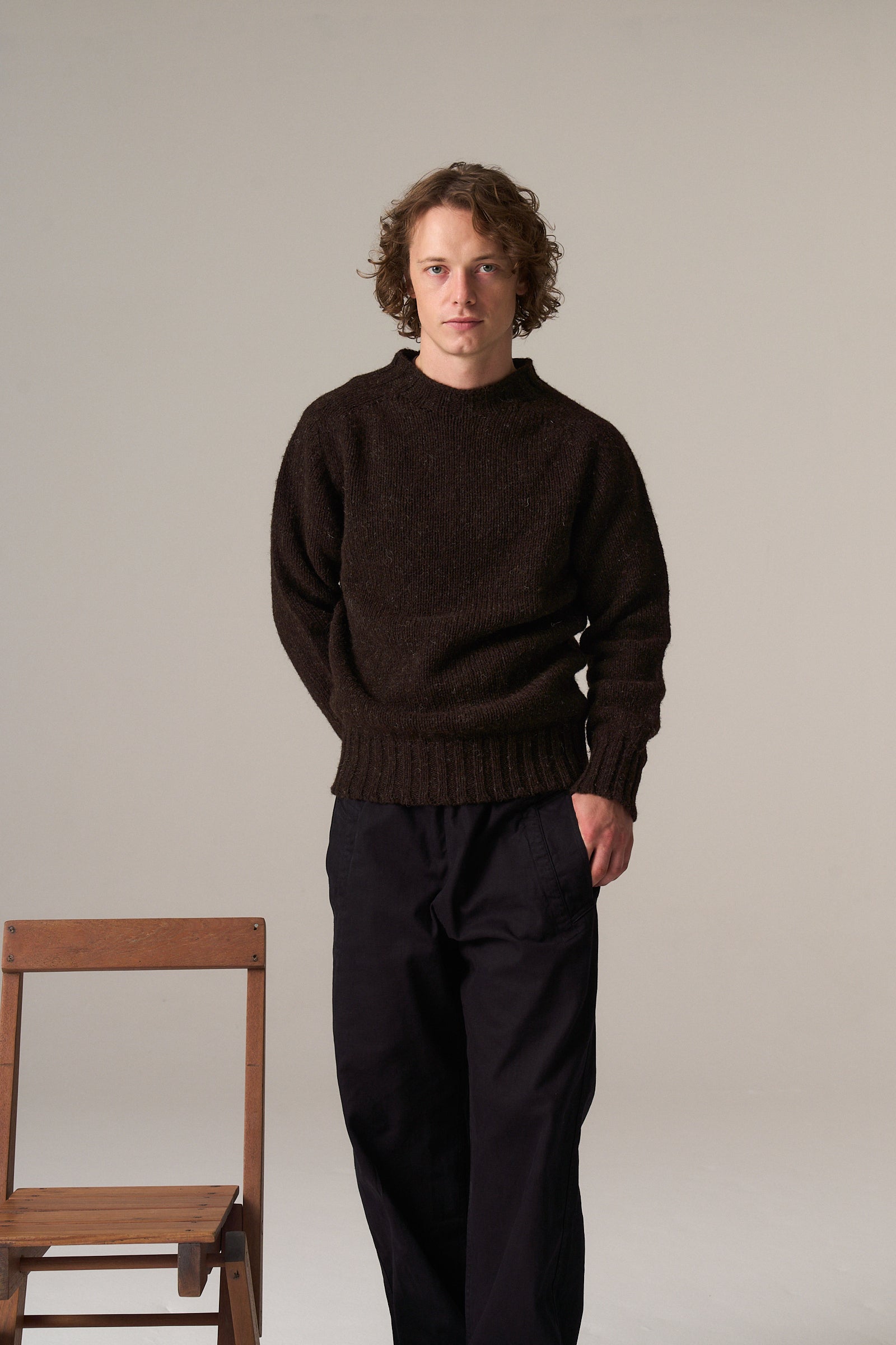 Chunky Seamless Wool Crewneck