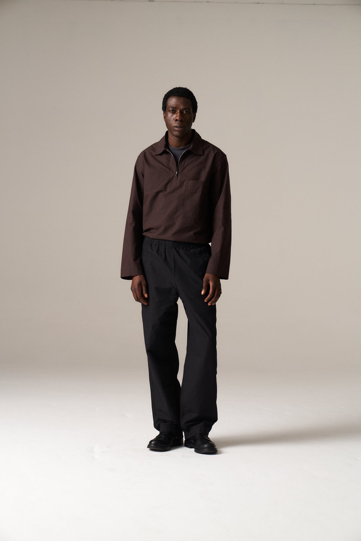 MHL. Long Sleeve Half Zip Pull On Shirt