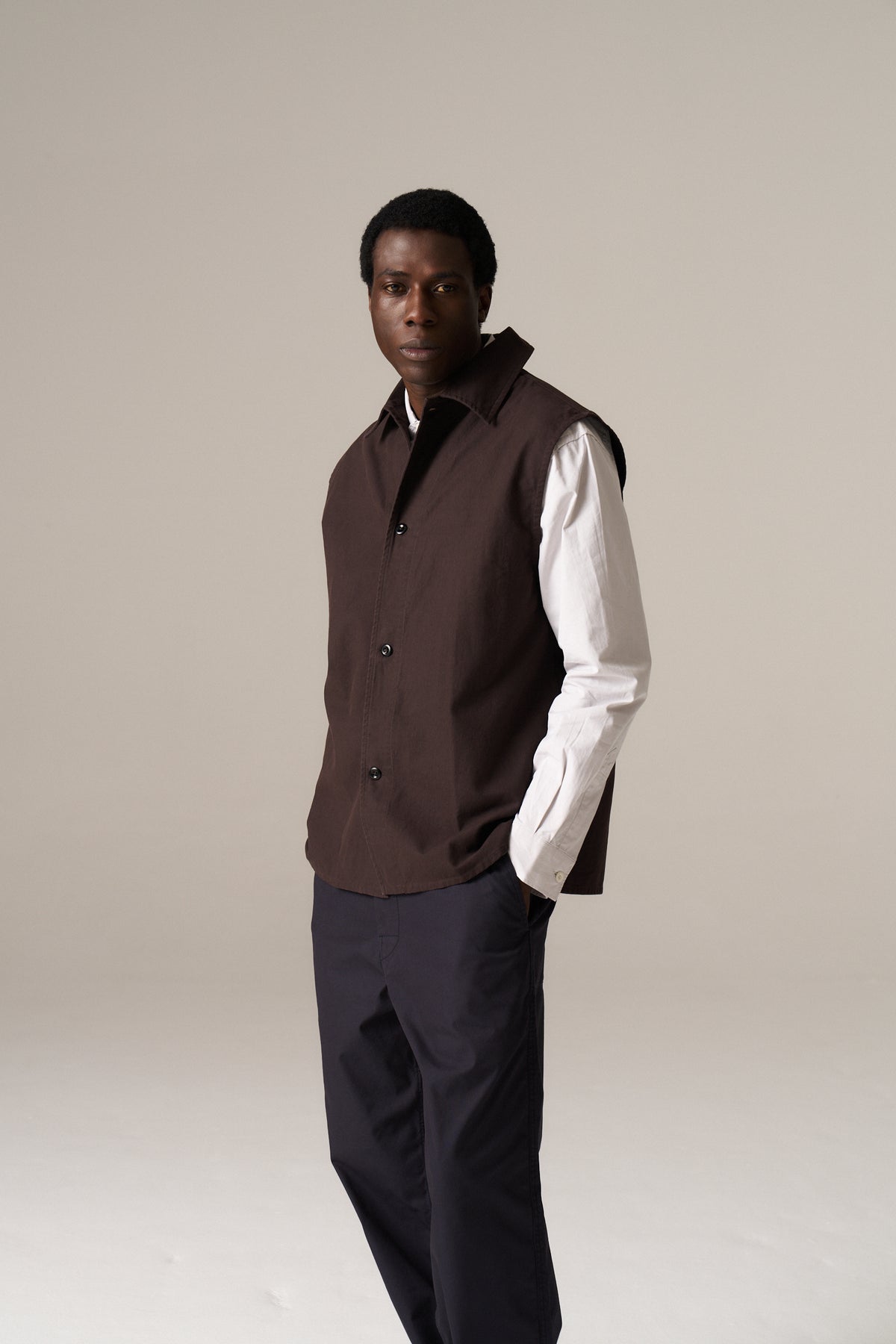 MHL. Sleeveless Overshirt