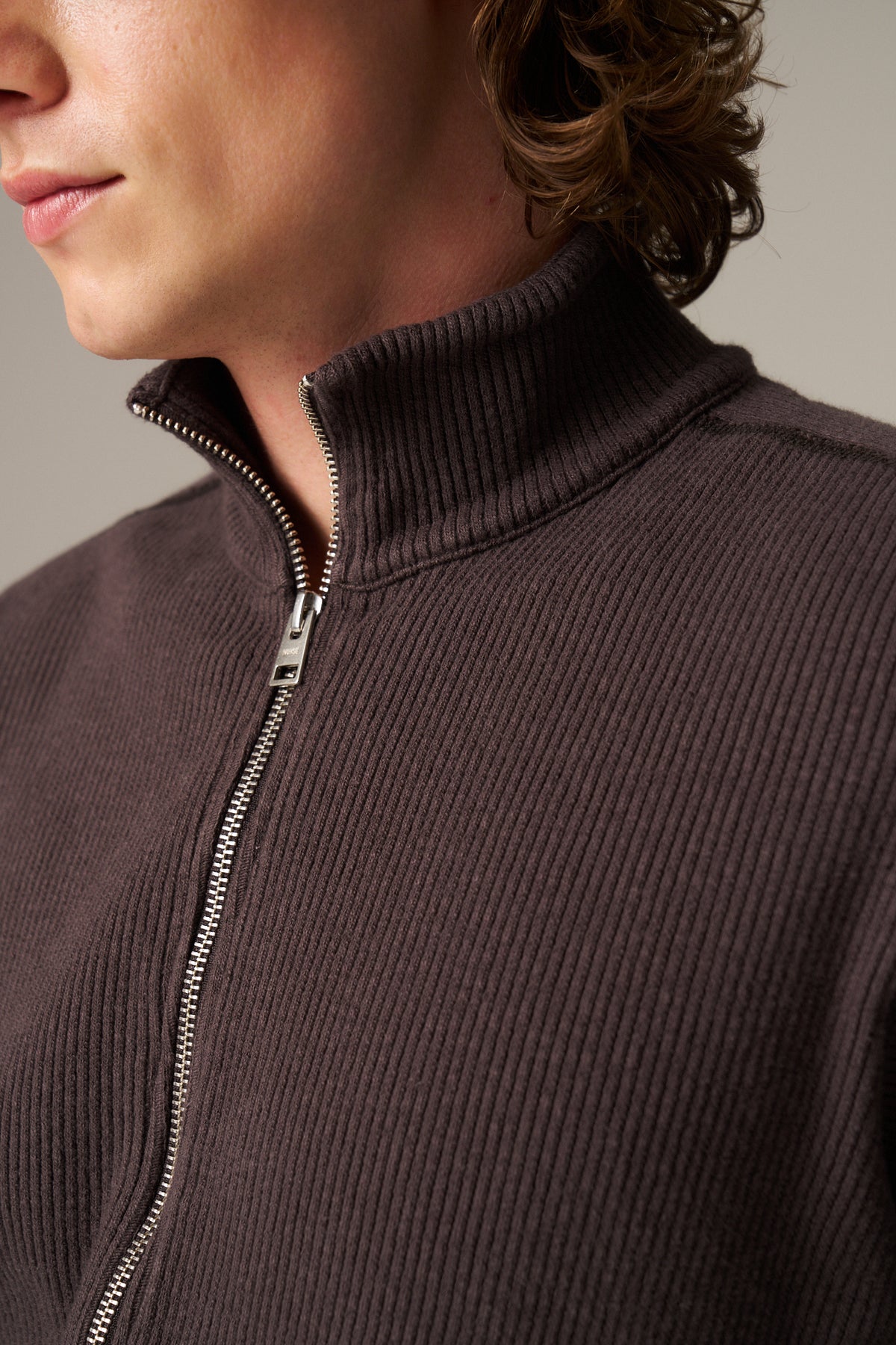 Teno Military Rib Zip Cardigan