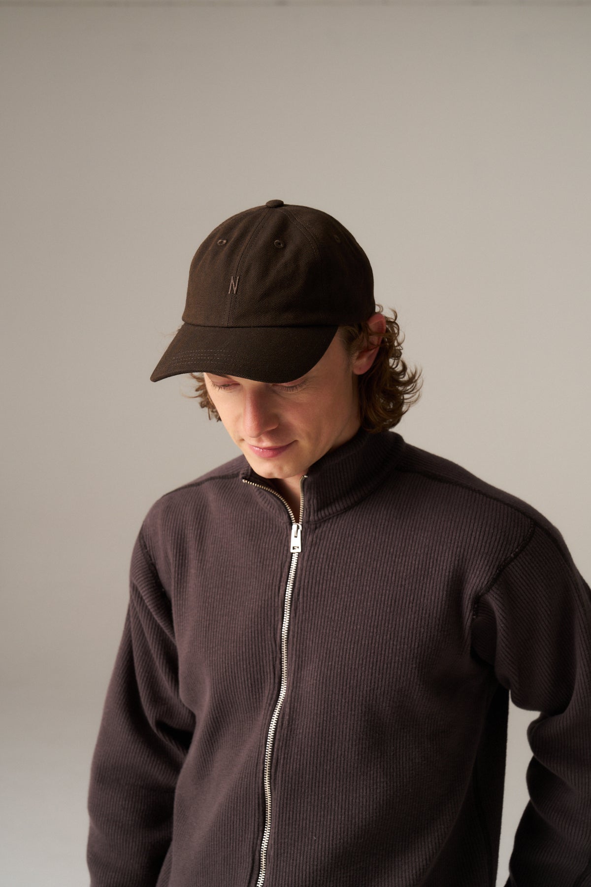 Cotton Wool Herringbone Twill 6-Panel Cap