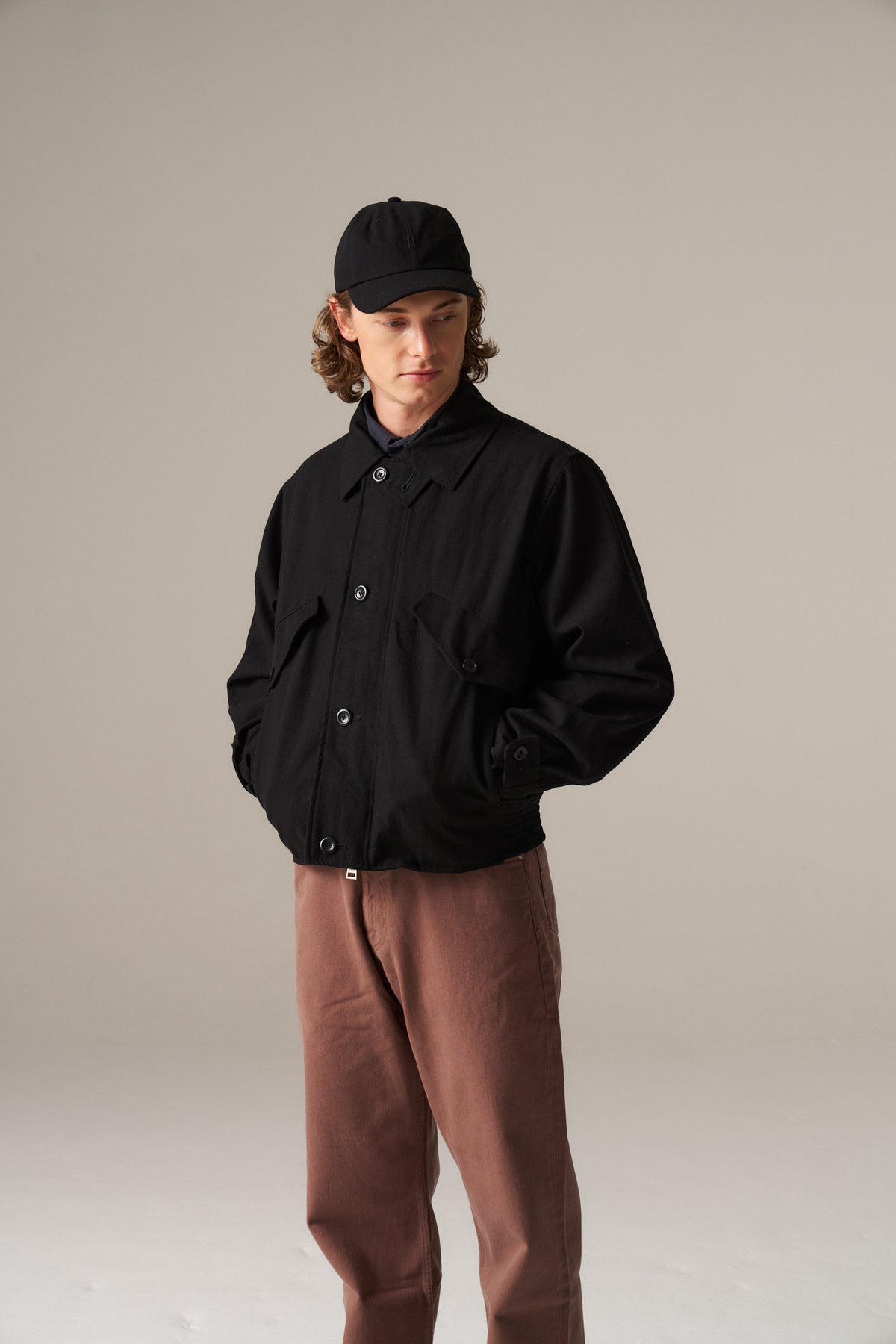 Vandel Herringbone Twill Flight Jacket