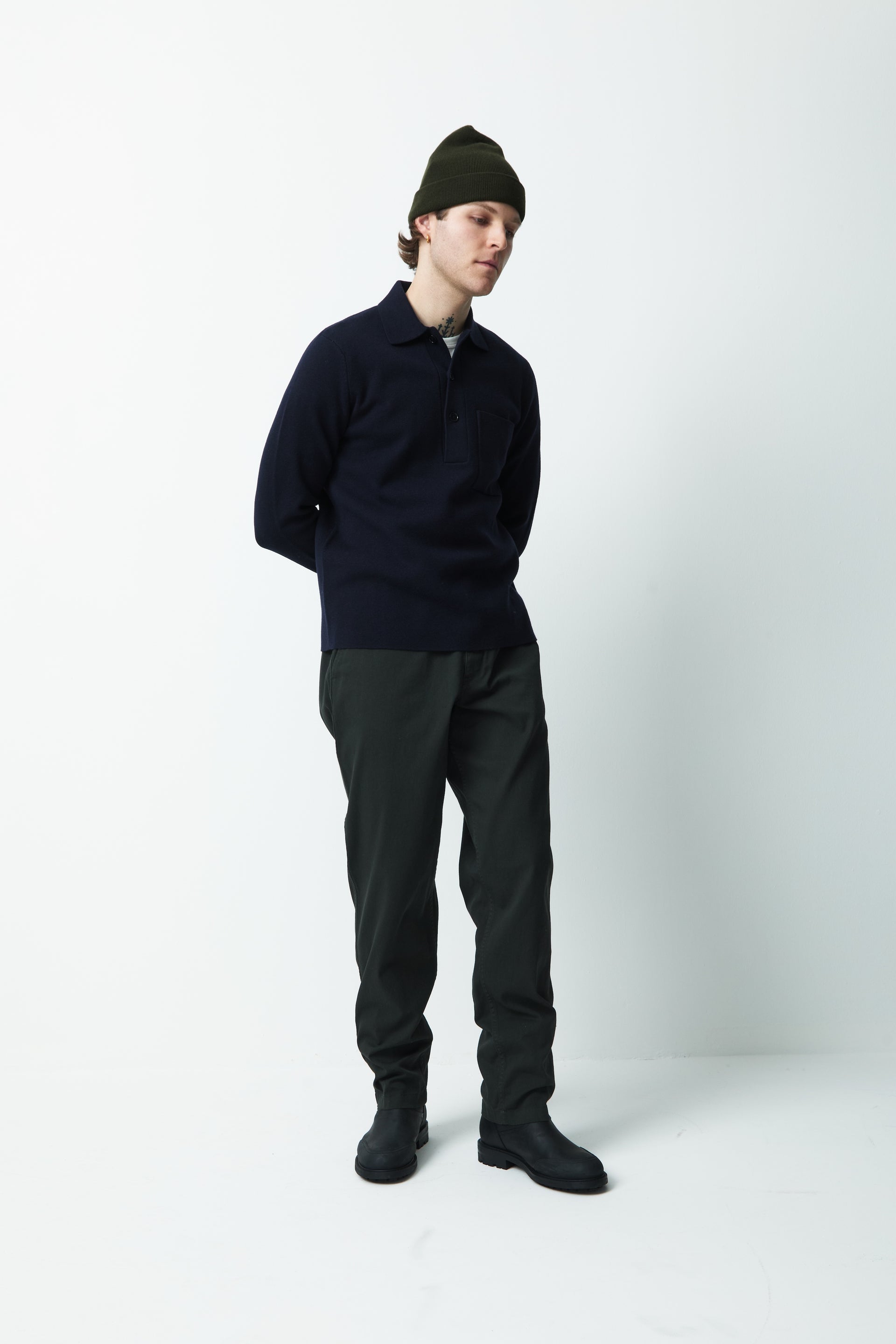Kian Merino / Cotton Polo Knit