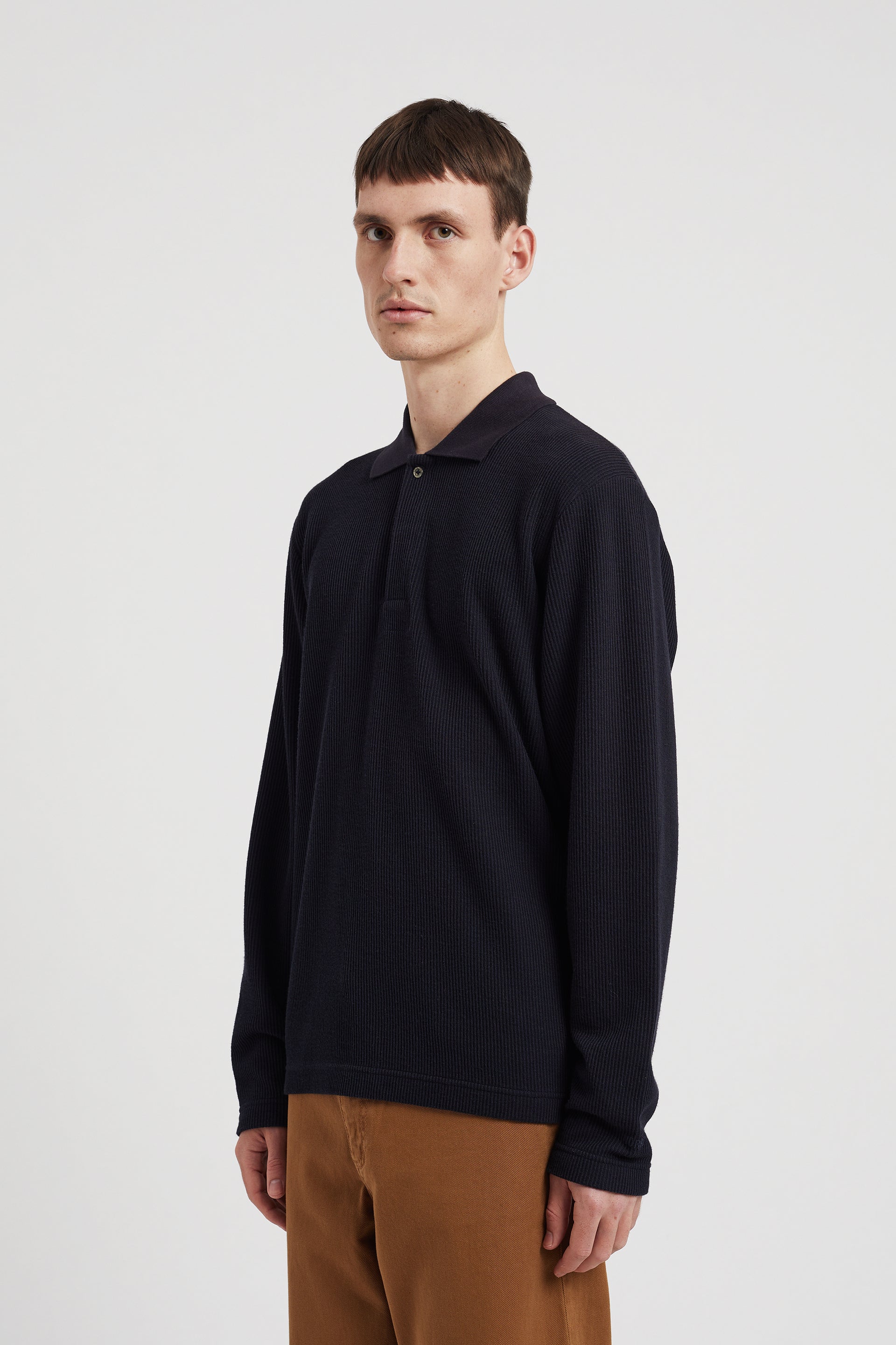 Ruben Double Face Long Sleeve Polo