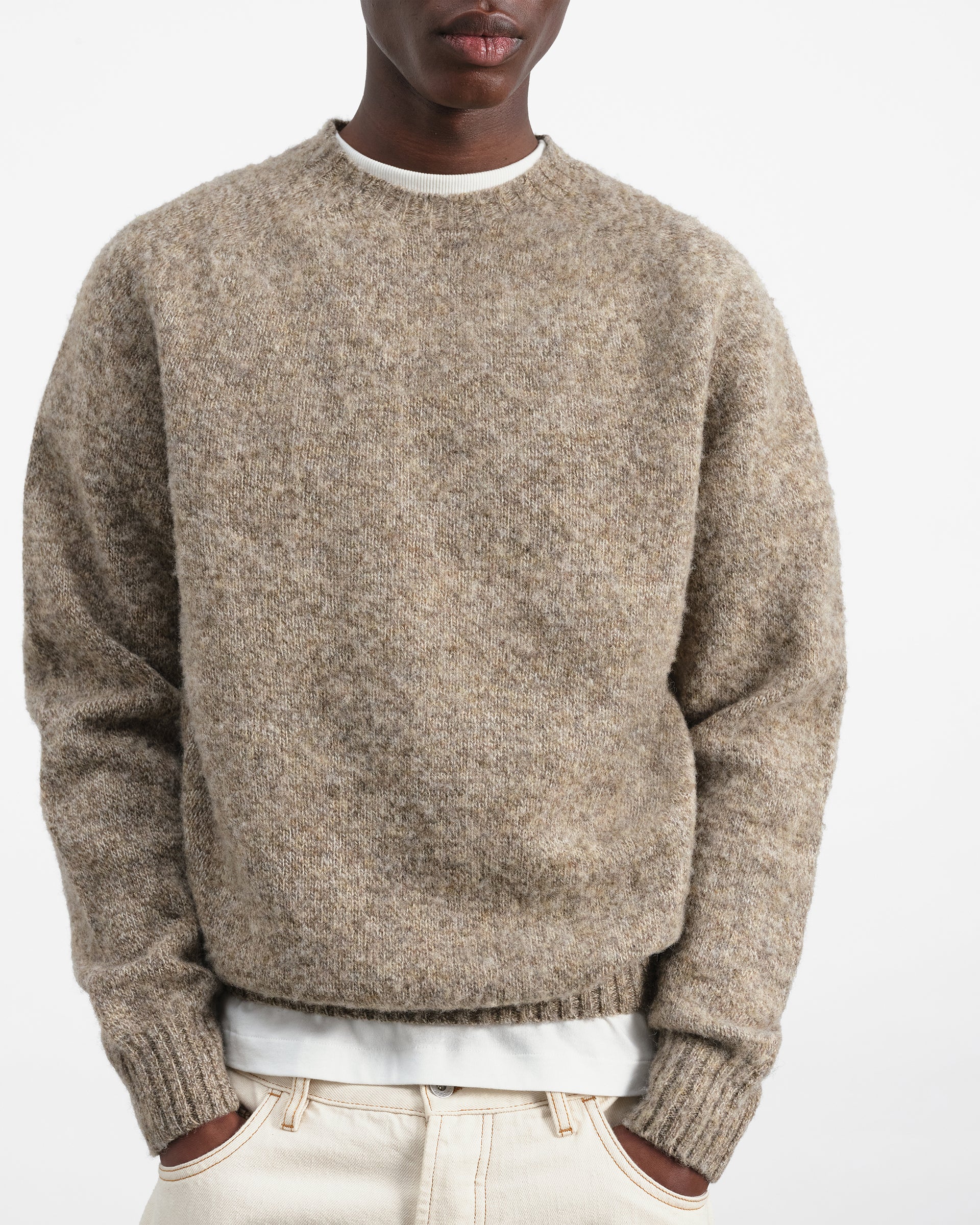 Suedehead Crew Neck Knit