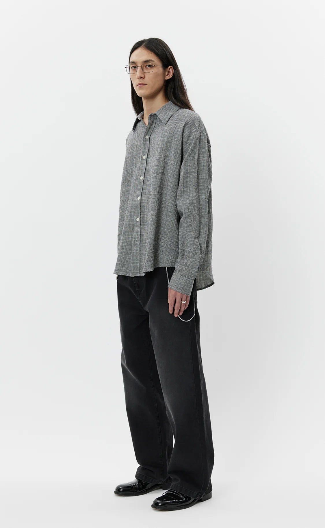 Vacation Shirt - Mini Houndstooth Seersucker