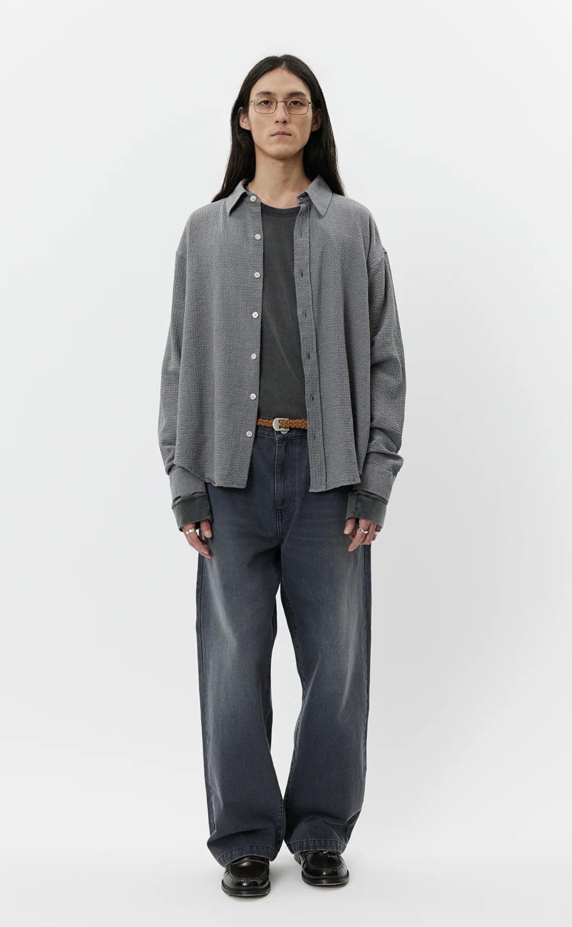 Vacation Shirt  Pavement Grey Seersucker