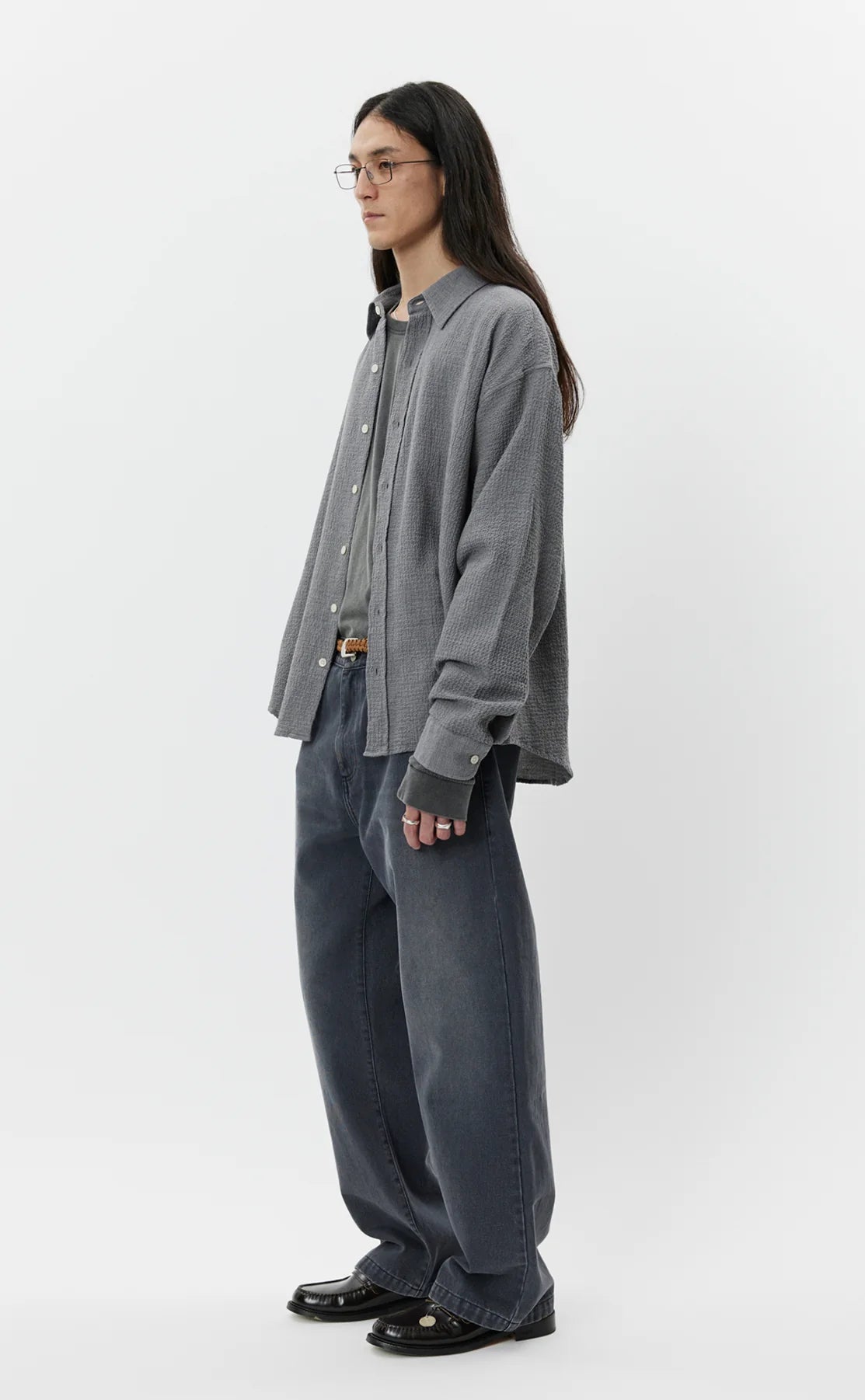 Vacation Shirt  Pavement Grey Seersucker