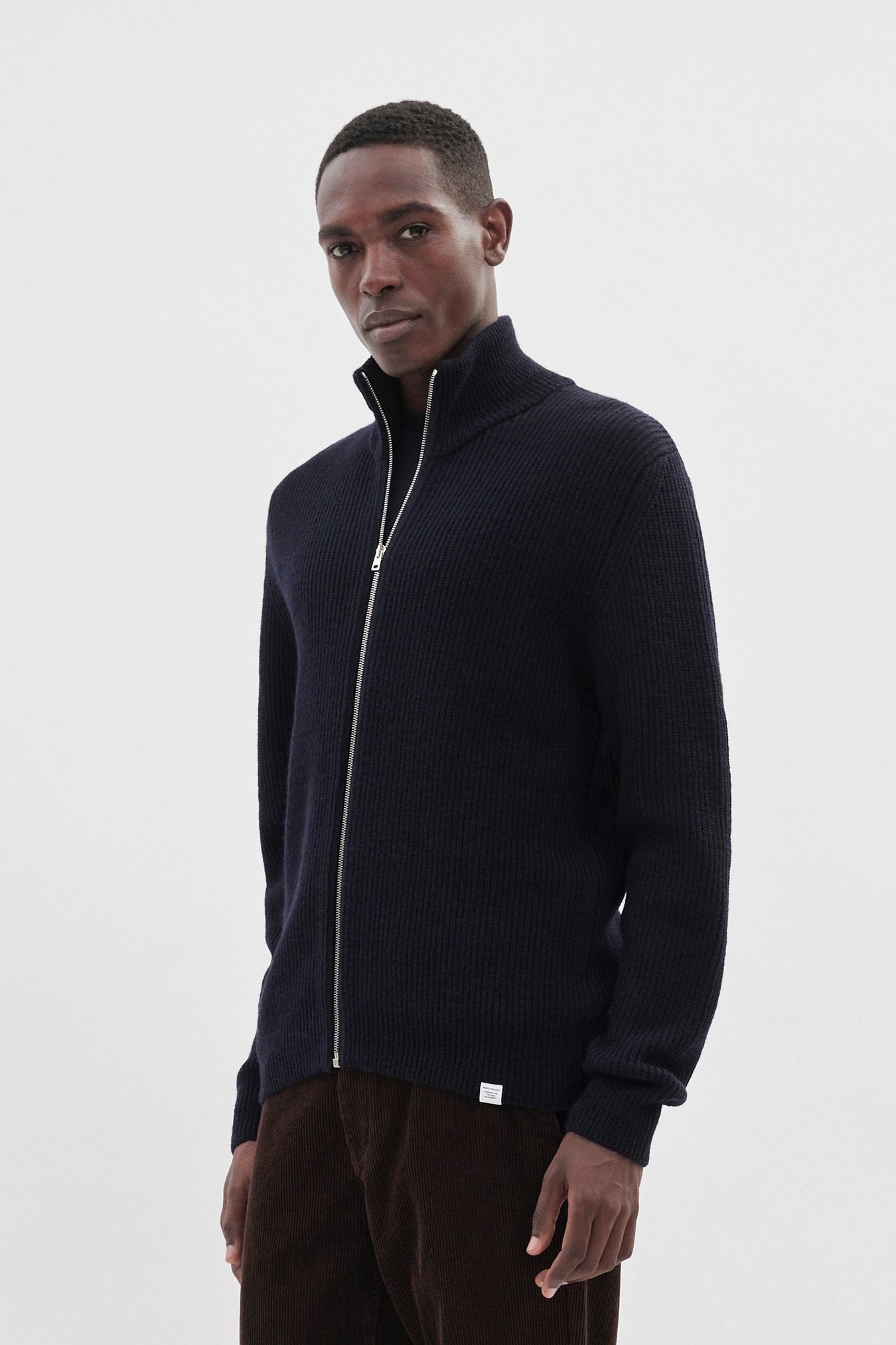 Hagen Wool / Cotton Zip Knit Jacket