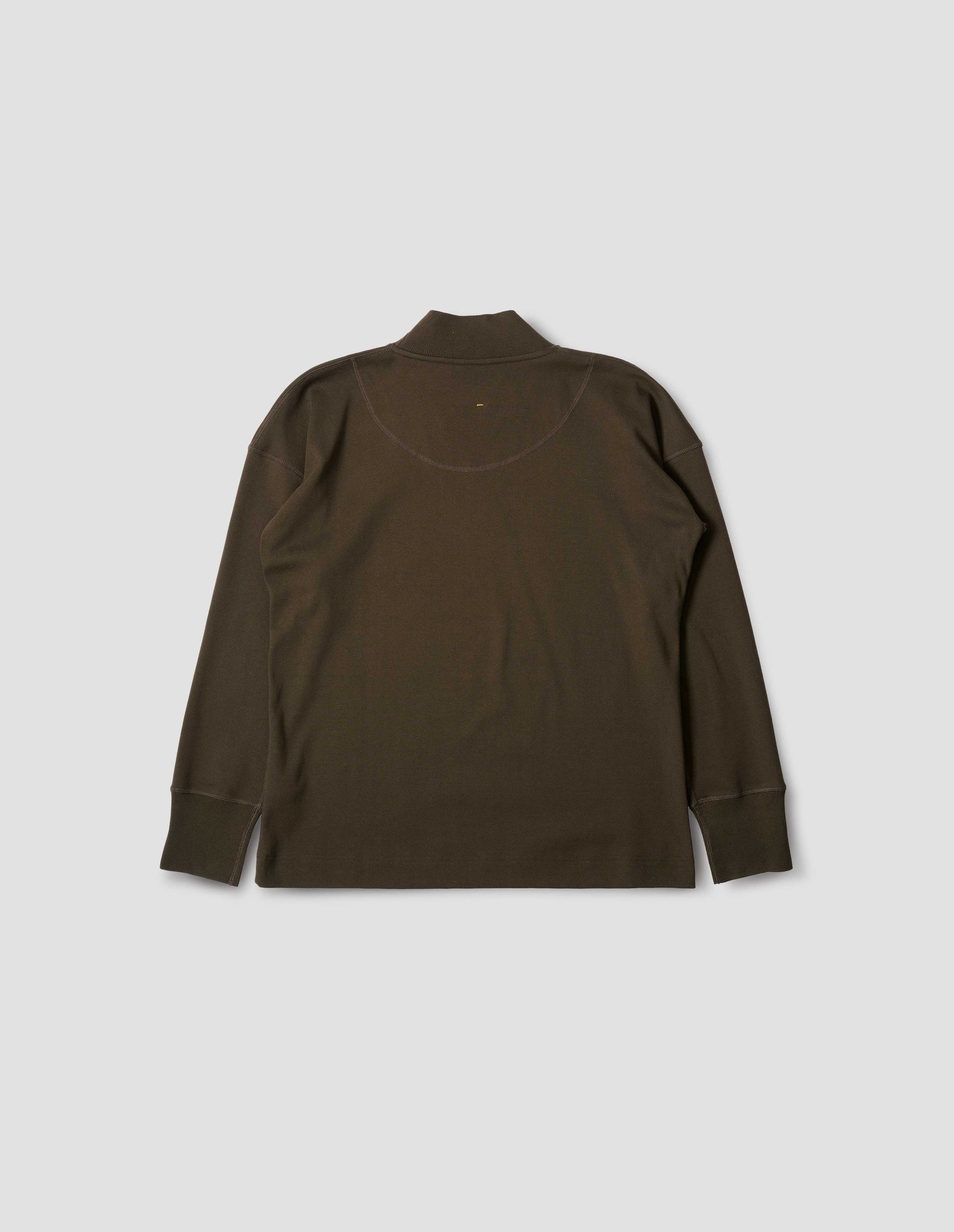 Mock Neck Thermal Heavy Cotton Rib Sweater